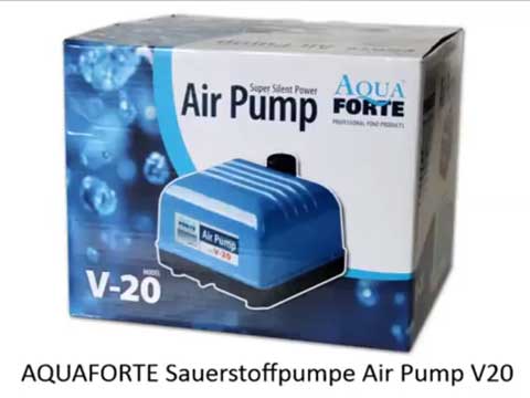 Aquaforte Air Pump V20 Luftpumpe Sauerstoffpume Membranpumpe